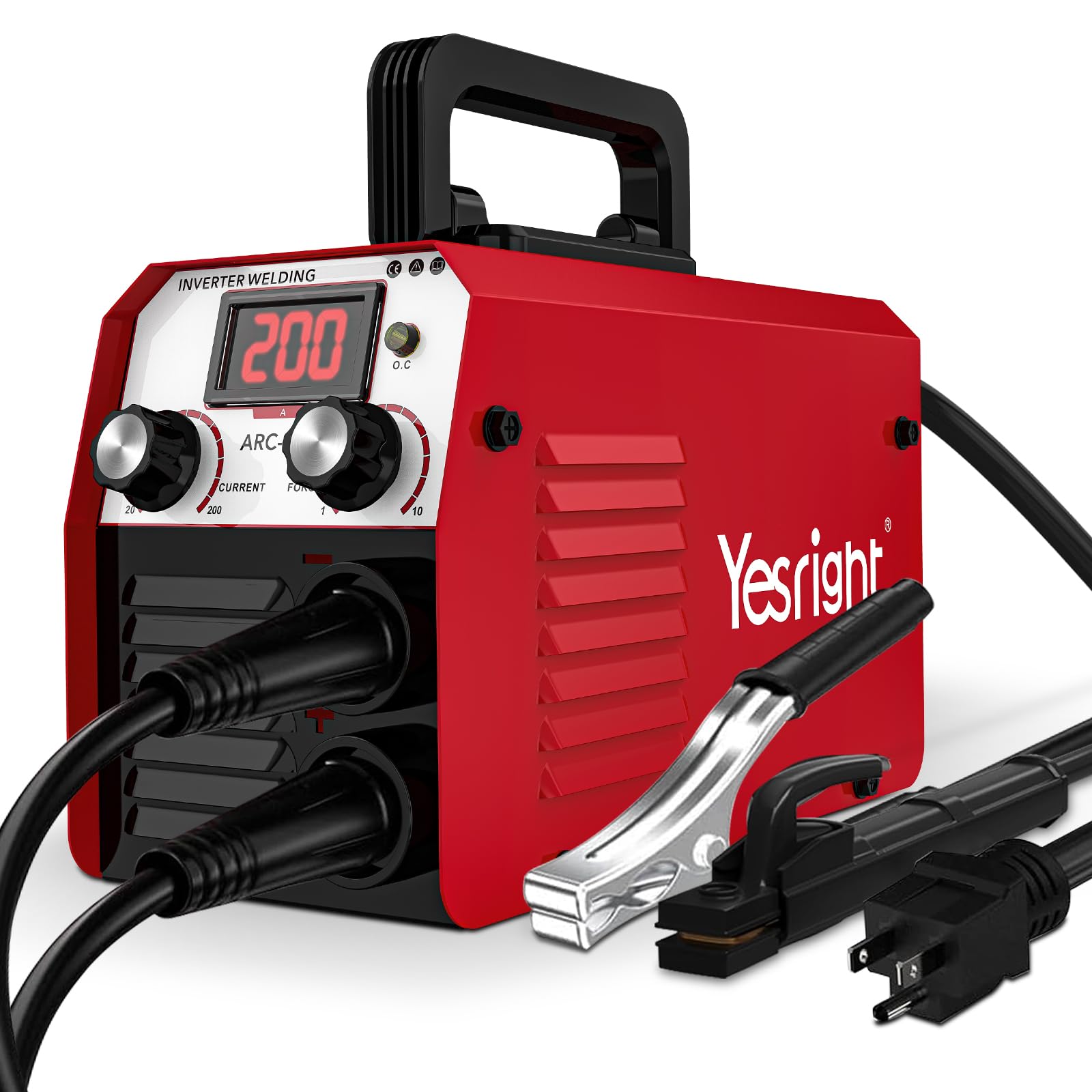 YesRight 200A Mini Stick Welder 110V Portable Welding Machine, IGBT Inverter Arc Welder Machine with Hot Start Arc Force Anti-Stick, for Beginners and