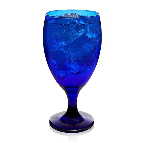 Libbey Premiere Cobalt Iced Tea Glasses, Stylish Cobalt Blue Drinking