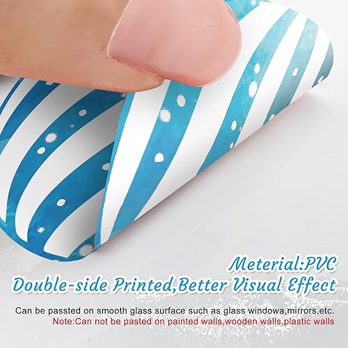 Miniatura 3 de 172 calcomanías de Navidad con diseño de copo de nieve para ventana, diseño de país de las maravillas, diseño de renos, muñeco de nieve, para