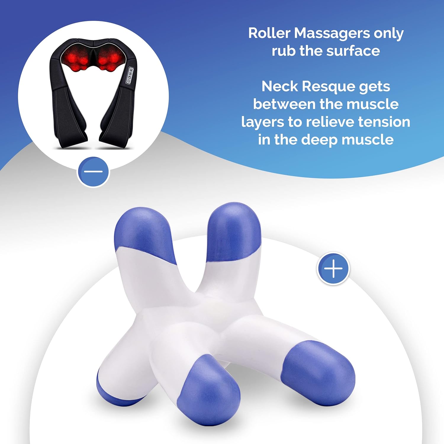 Amazing Neck Massager for Pain Relief Deep Tissue, Unique Massage Points, Melts Away Muscle Knots, Trigger Points, Headaches, : Health & Household