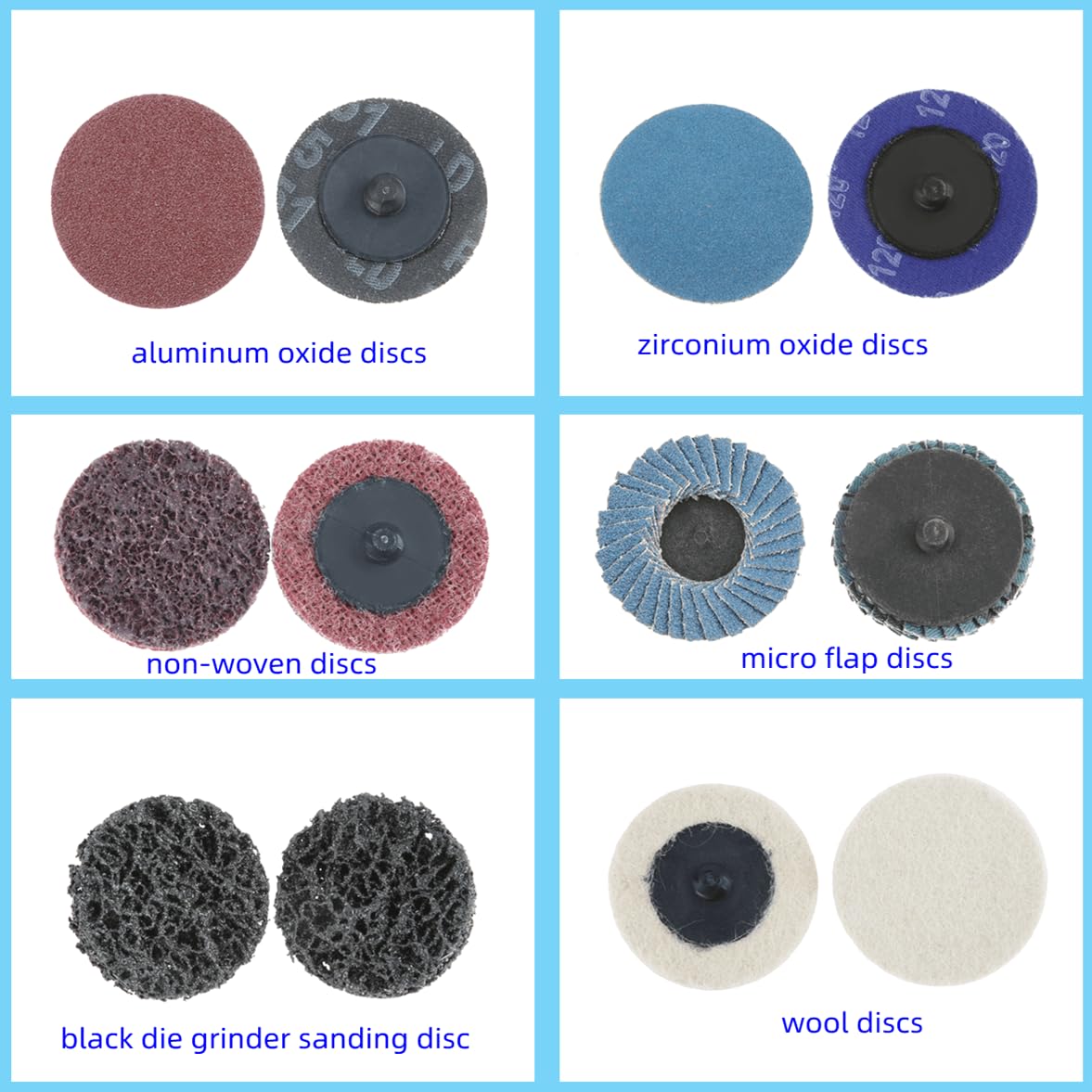 dophee 135PCS 2 Inch Die Grinder Sanding Discs Kit Compatible with Milwaukee Dewalt Right Angle Die Grinder, Quick Change Discs with 1/4 inch Holder Surface Conditioning Grinding Accessories