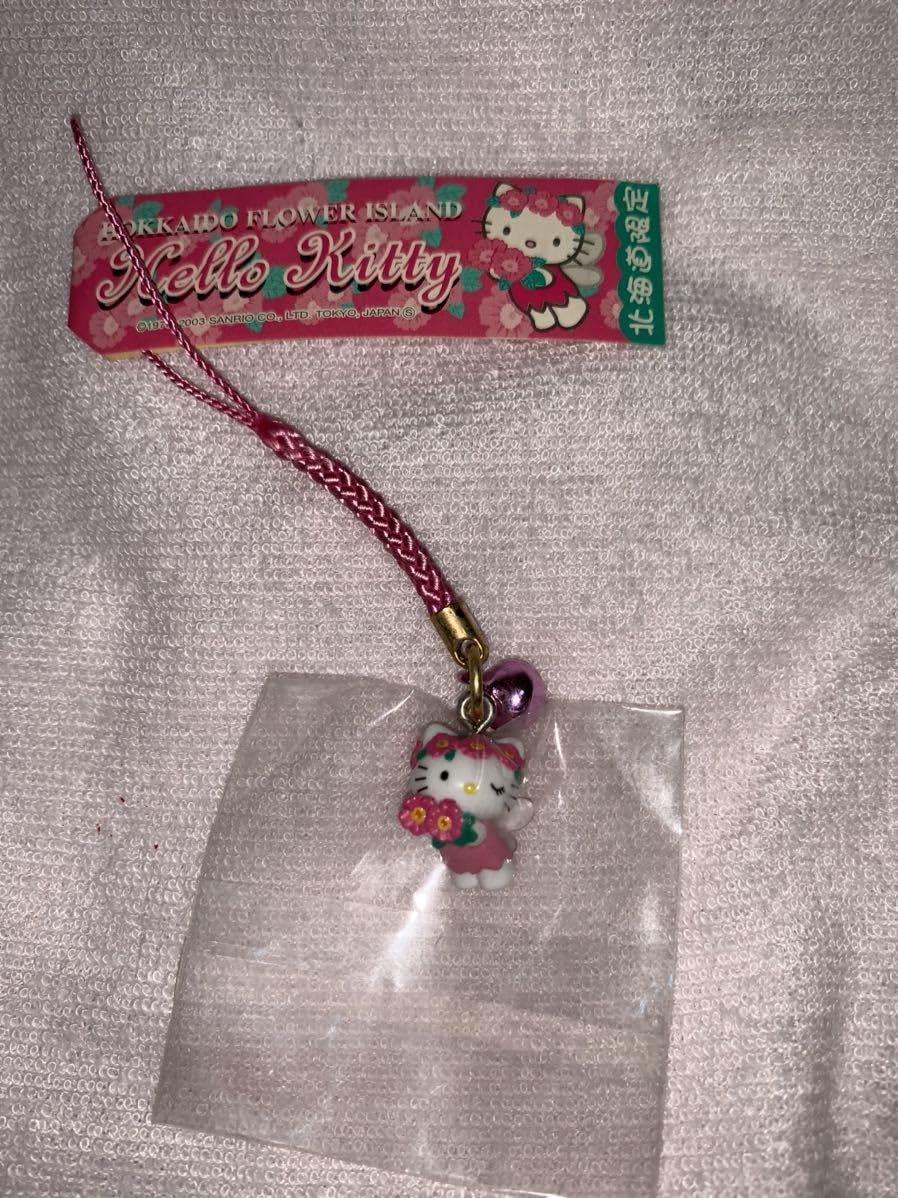 Amazon.co.jp: 北海道限定 フラワーアイランドキティ根付け : 家電＆カメラ