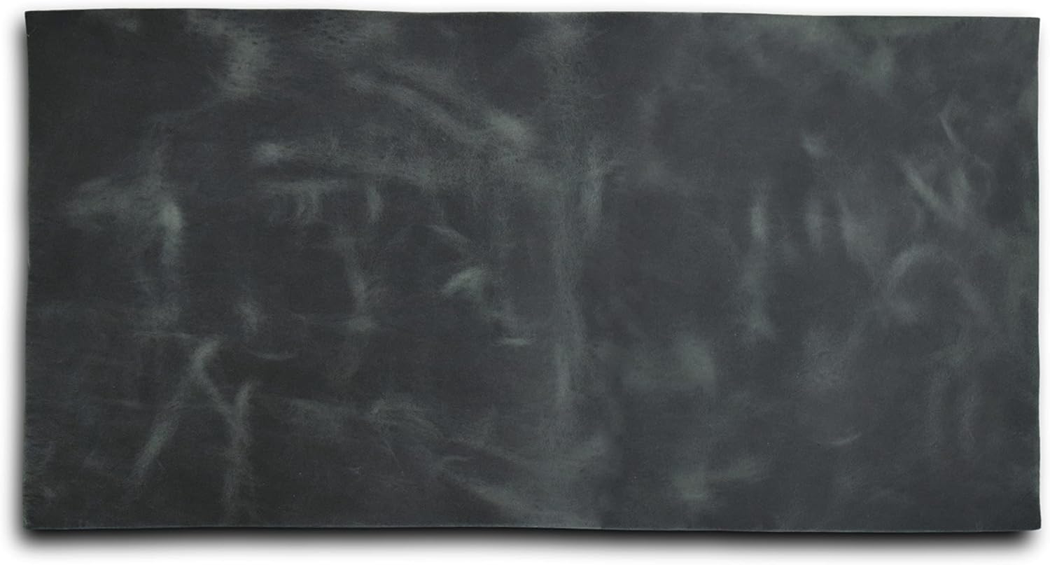 Steel Big Sky Buffalo/Bison Leather 12" x 24" Sheet for Leathercraft