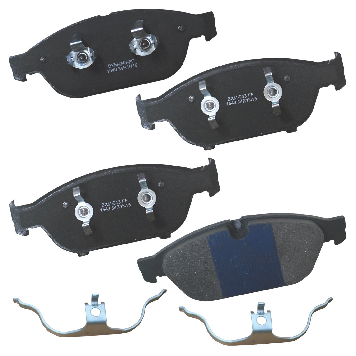 Bendix Premium SBM1549 Semi-Metallic Front Brake Pads for Audi A6 2018-2016, A6 Quattro 2018-2012, A7 2017-2016, A7 Quattro 2018-2012, A8 Quattro 2011, A8 Quattro 2013, A8 Quattro 2015