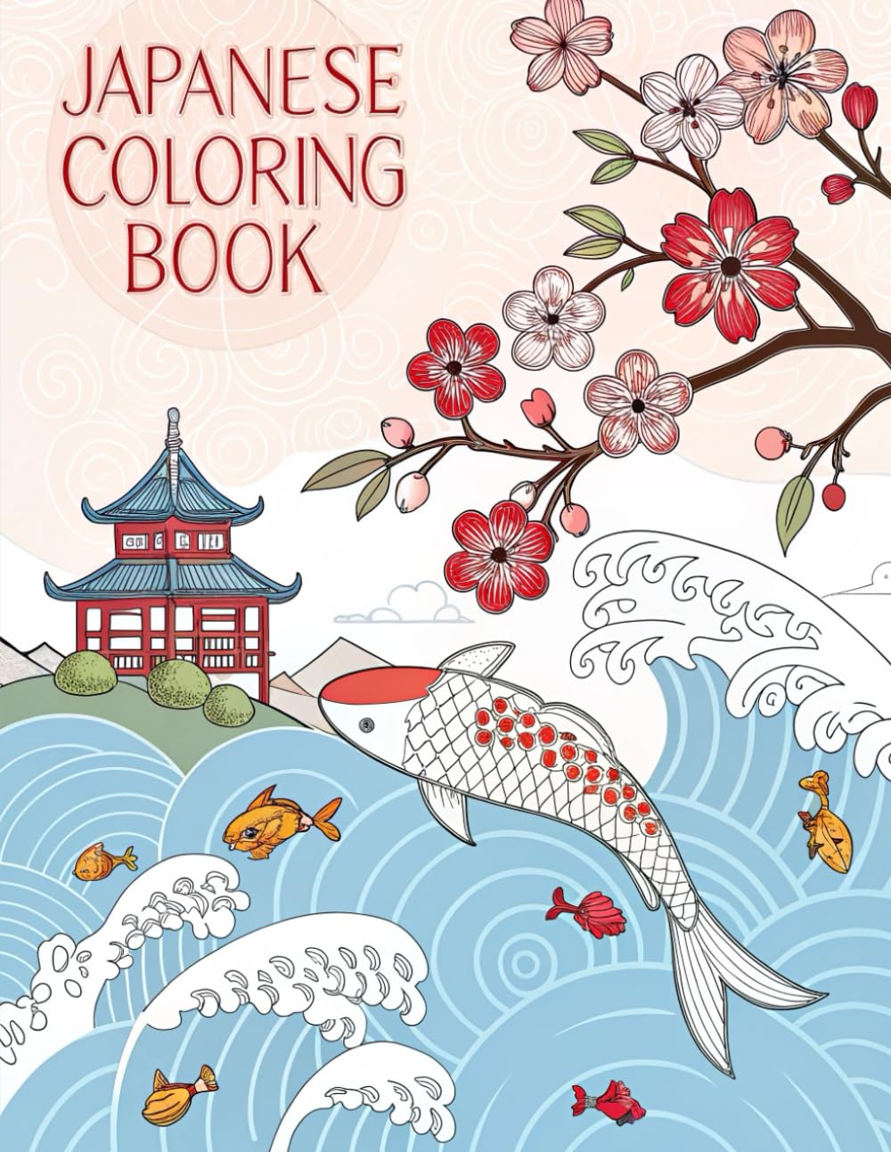 Japanese Coloring Book: 48 Coloring Patterns for Adults and Kids: A Relaxing and Creative Coloring Book for Lovers of Japanese Art