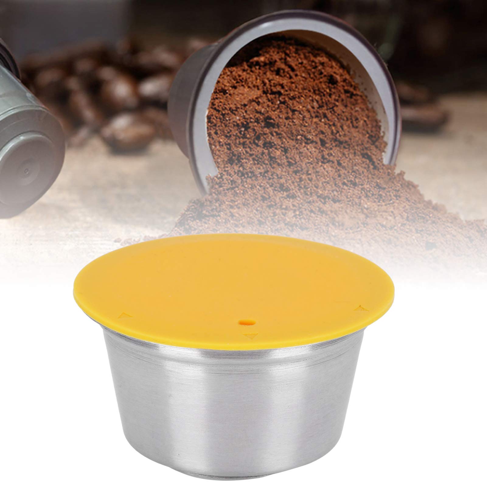Taza de Filtro de Cápsula de café de Acero Inoxidable Reutilizable y Recargable Compatible con Suministro de Máquina de café Ecológica para Uso en el Hogar y la Oficina