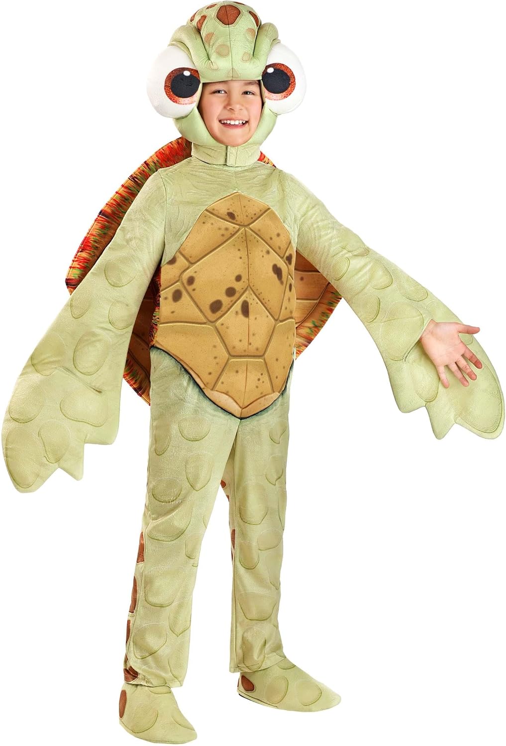 Officially Licensed Disney Finding Nemo Squirt Costume | Child Turtle Outfit W/Jumpsuit, Headpiece, Shell, Shoe Covers