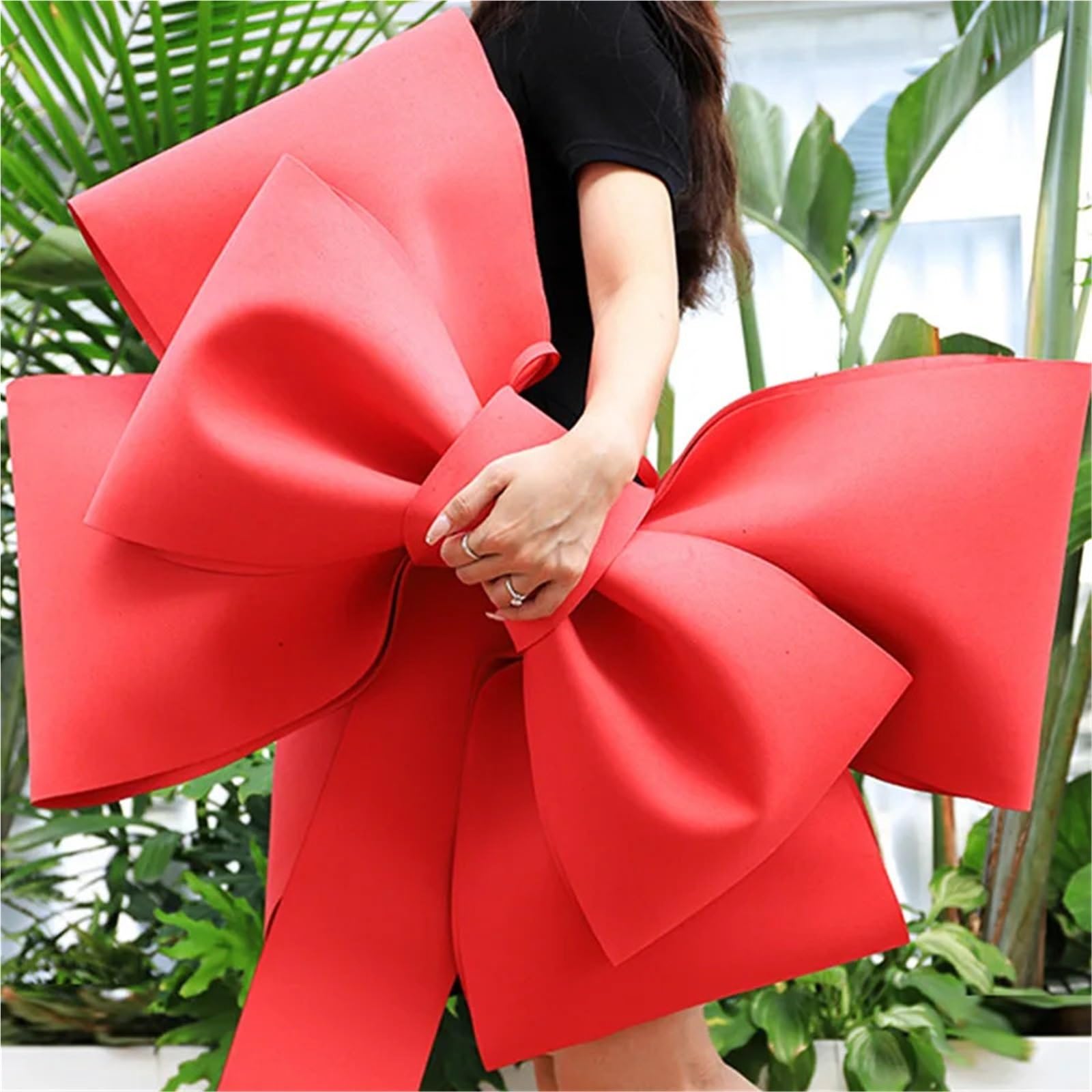 Decorazioni in Materiale con Fiocco Grande Decorazione da Parete for Festa di Nozze Esterna for la Decorazione della Porta d'ingresso casa Fiocco Albero di Natale(75cm)