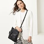 Telena Crossbody Bag for Women Leather Vintage Shoulder Purse Handbag with Multi Pocket Adjustable Strap, Ultra Soft Medium Travel Purse Black