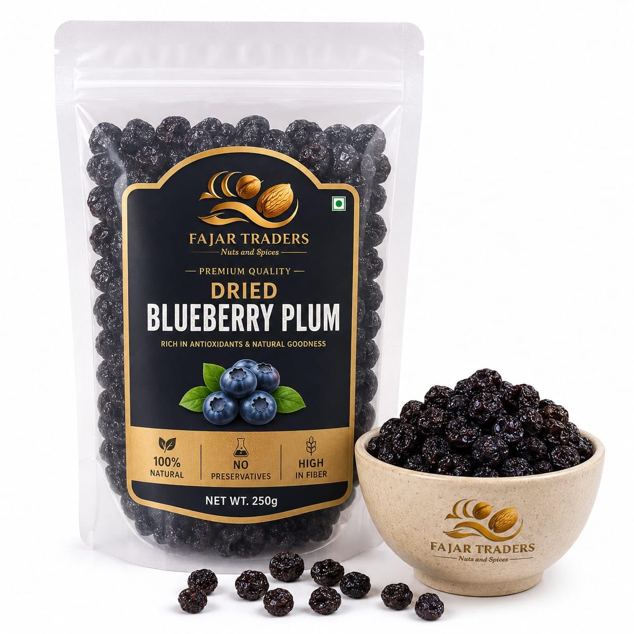 Fajar Blueberry Plum 250g pack | sweet and Tangy |ready to eat (750.0, Grams)