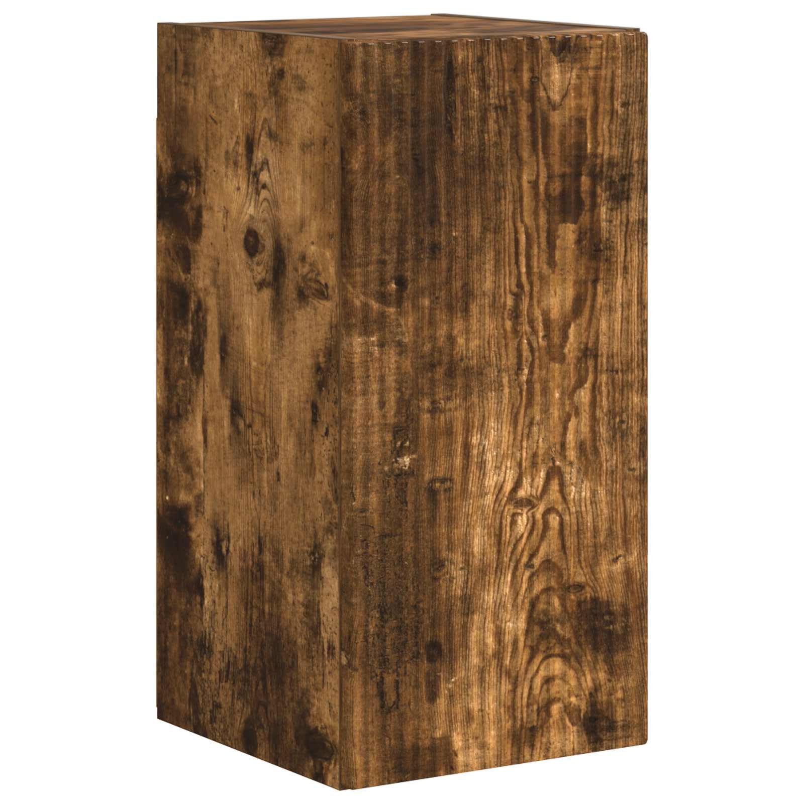 TV-Schrankset 5-teilig, Geräucherte Eiche Holzwerkstoff, Wandmontage, Modernes Media-Center für Wohnzimmer, Vielseitiger Stauraum, 98 x 31 x 29,5 cm