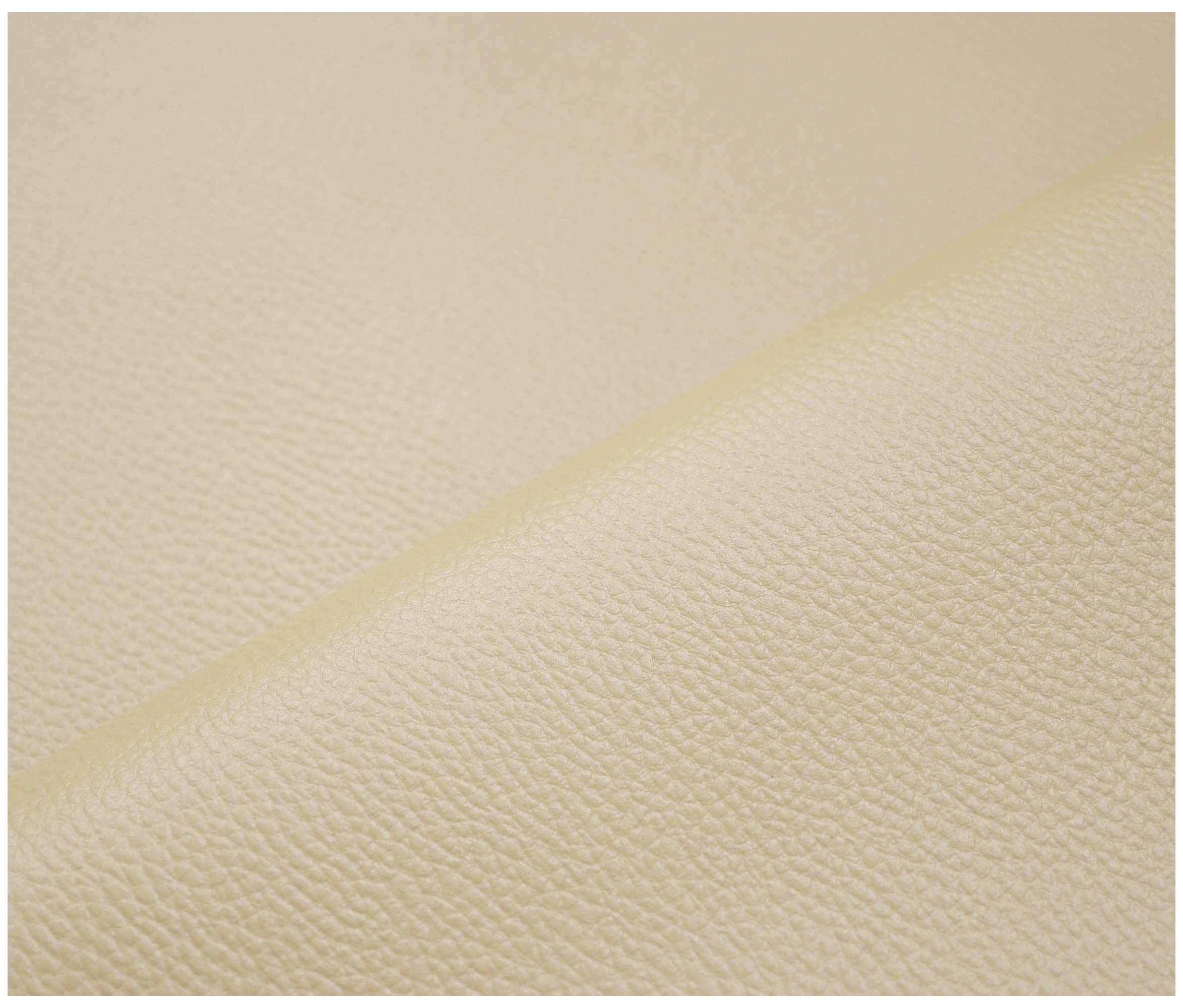 Premium Faux Leather Fabric Fire Retardant Leatherette Upholstery Waterproof Heavy Duty Leathercloth Material (3 Metre (300 x 140cm), Cream Grained)