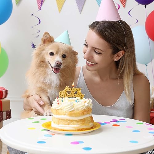 Miniatura 5 de MTLEE Velas de feliz cumpleaños con 10 velas de 2.95 pulgadas en espiral cortas y finas para decoración de tartas, suministros de fiesta de