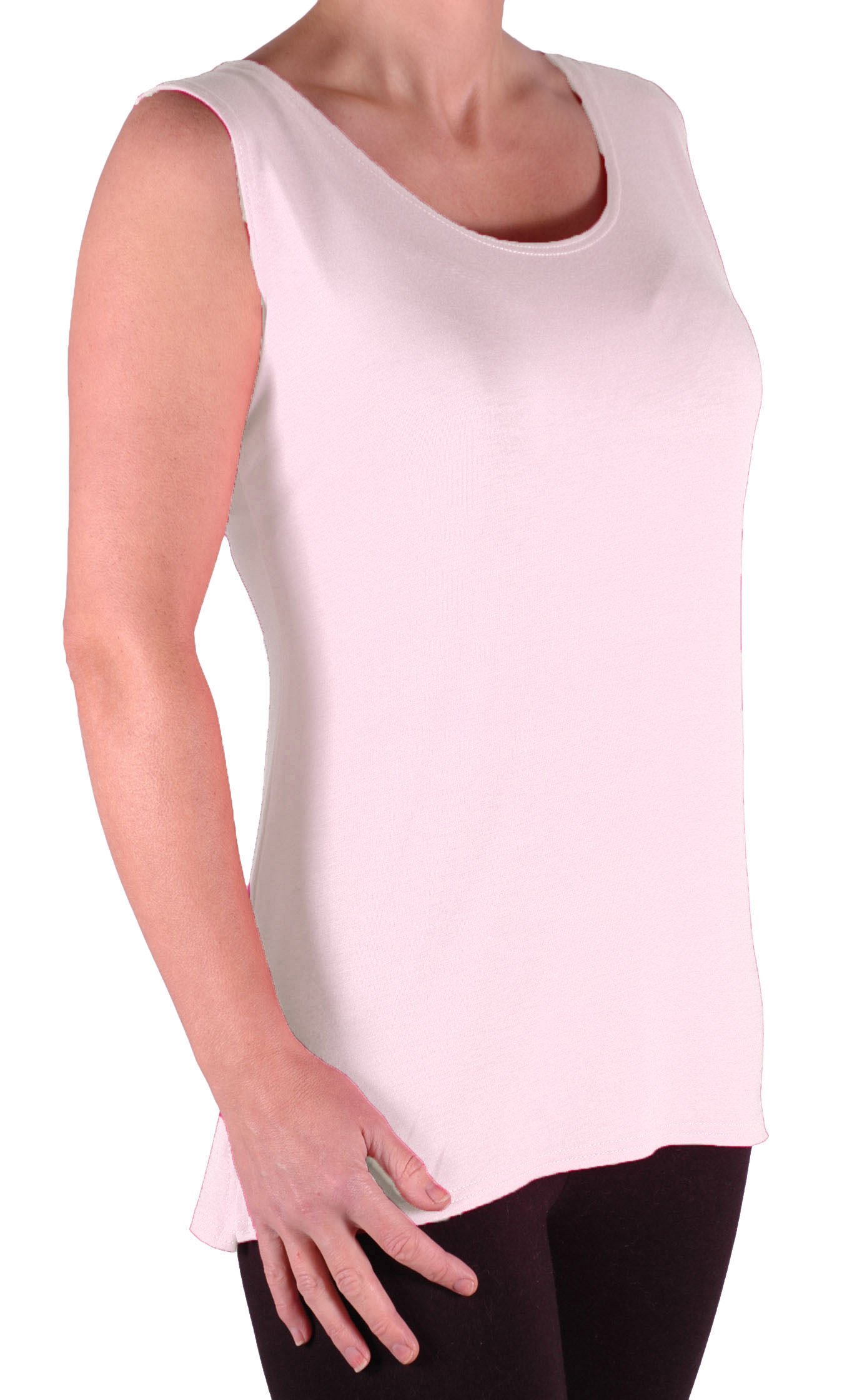 EyeCatch TM - Virginia Womens Cami Top Ladies Plus Size Long Camisole Vest Cream Size 28/30