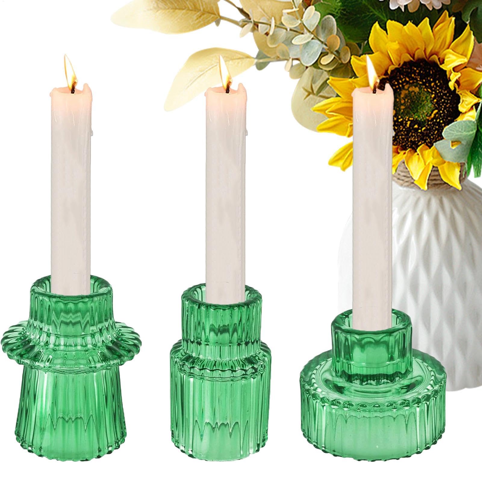 Bougeoir en verre rayé chic pour illuminer vos tables de mariage et fêtes