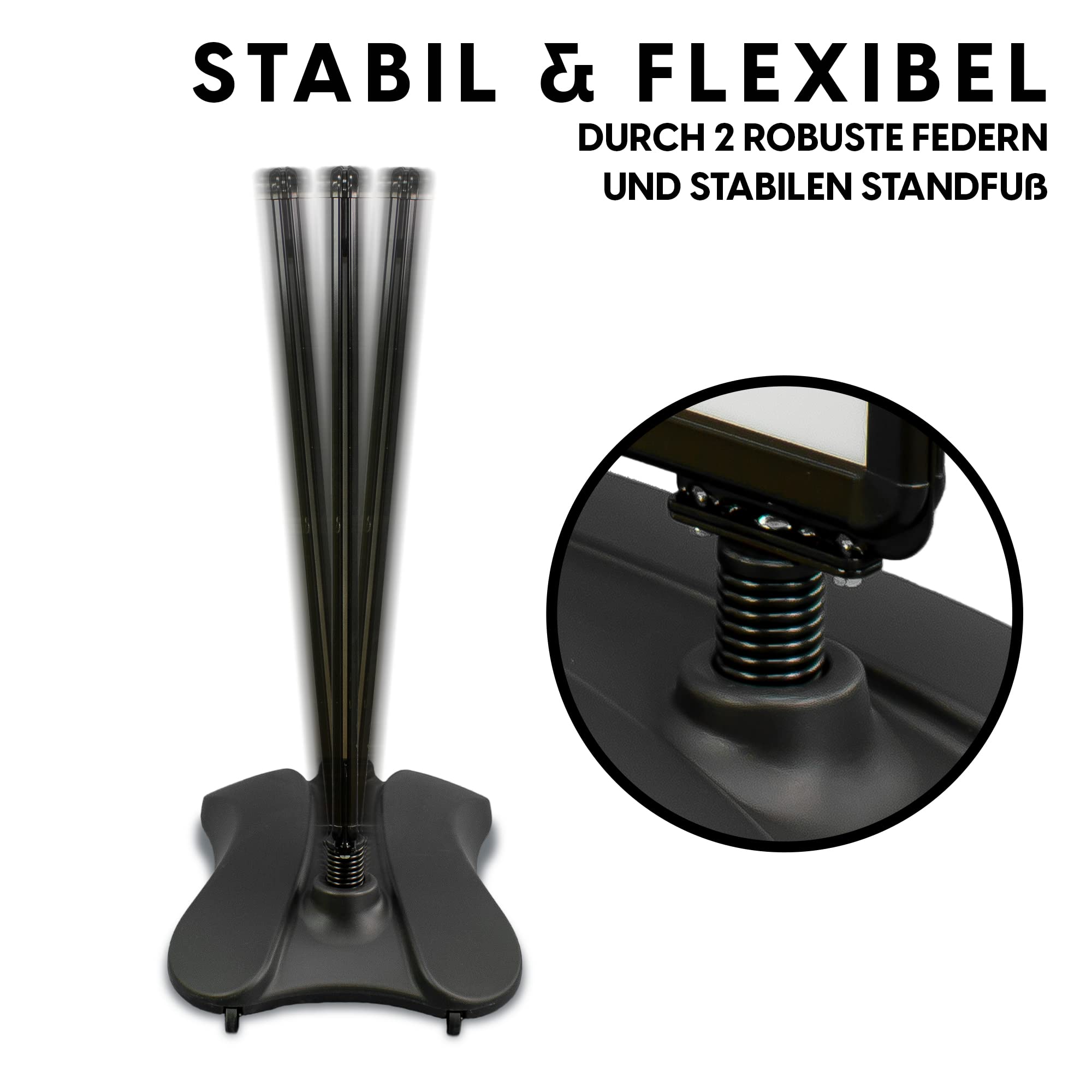 INMO Kundenstopper A1 Plakatständer schwarz, Werbetafel ink. Tank. Idealer Kundenstopper für innen und außen. Mobil dank Rollen ink. zwei Schutzfolien. Werbeständer, Werbeschild