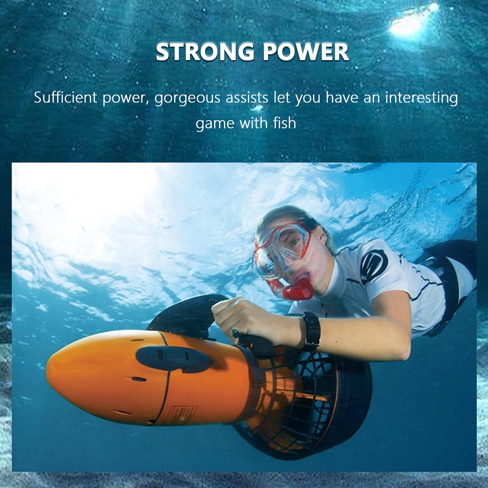 Vehículo Submarino de propulsión de Buceo Sea Scooter, Seascooter Submarino de 300 W/500 W, Batería de Litio Duradera más Reciente de 2025,500W