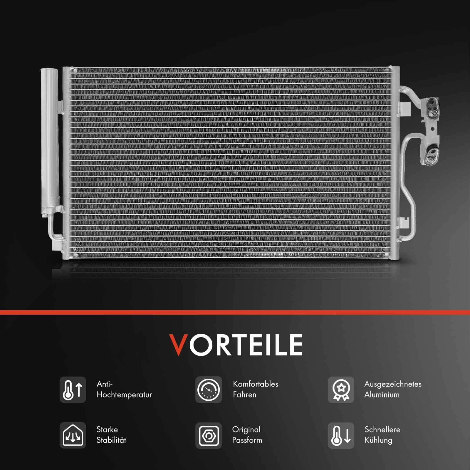 Frankberg Kondensator Klimaanlage Kompatibel mit 1er F20 F21 2010-Heute 2 Coupe F22 F87 2013-Heute 3er F30 F31 F80 2011-2019 4 Coupe F32 F82 2013-2020 Replace# 64509218121