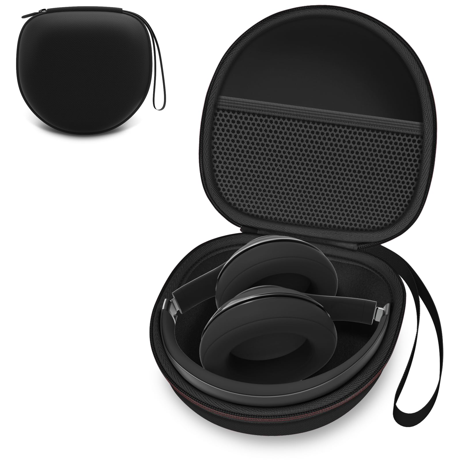 Headphone Headset Case for Folding Headphone, Black