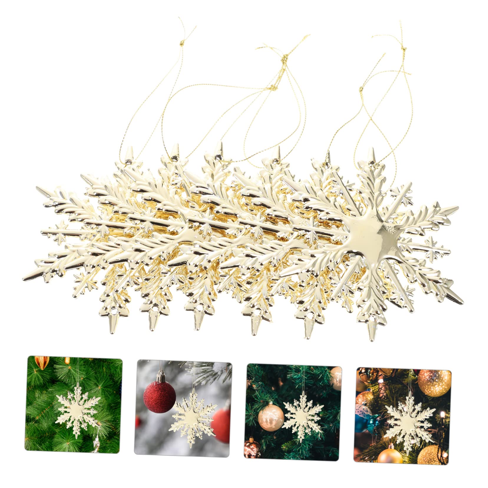 Stück Weihnachts Schneeflocken Anhänger Weihnachtsbaum Anhänger Schneeflocken Weihnachtsbaumschmuck Weihnachtsdekoration Christbaumschmuck Fensterhänger