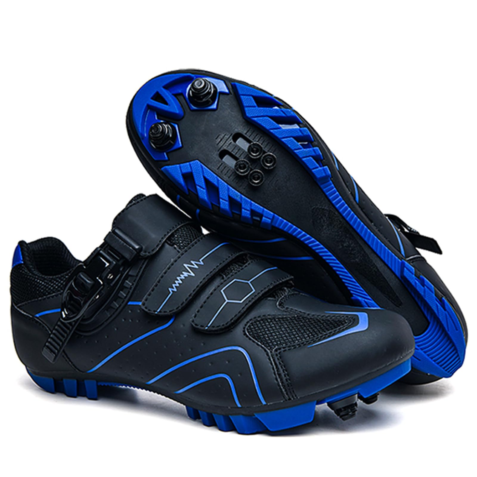 Chaussures de Cyclisme pour VTT pour Hommes Chaussures de vélo de Montagne compatibles avec des Crampons SPD à 2 Boules Chaussures de vélo de Conduite extérieure intérieure