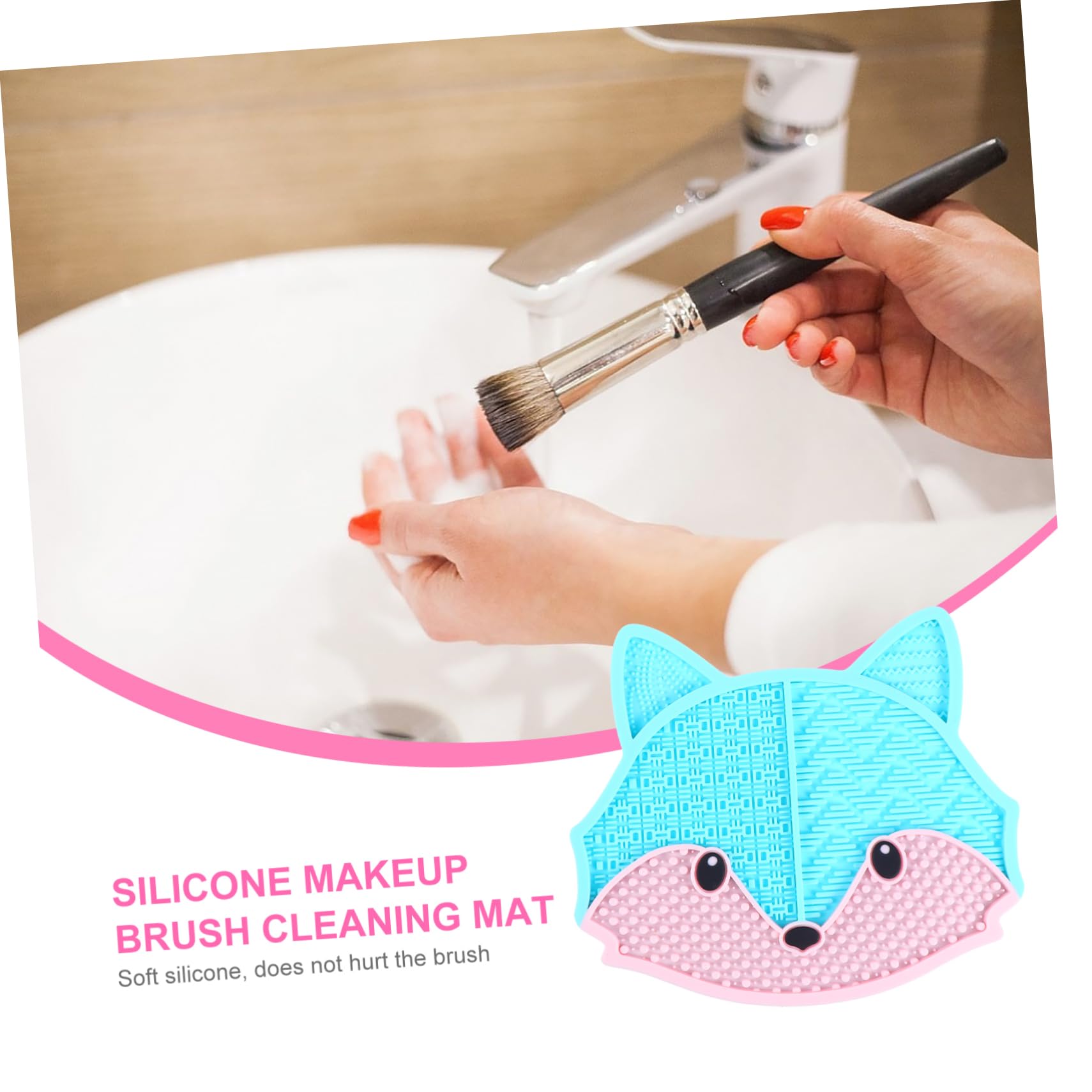 Didiseaon 3pezzi Makeup Brush Cleaner Pad Panno Per Pulizia Pennelli Cosmetici Con Ventosa Pratico e Facile Da Usare Per Saloni e Uso Domestico