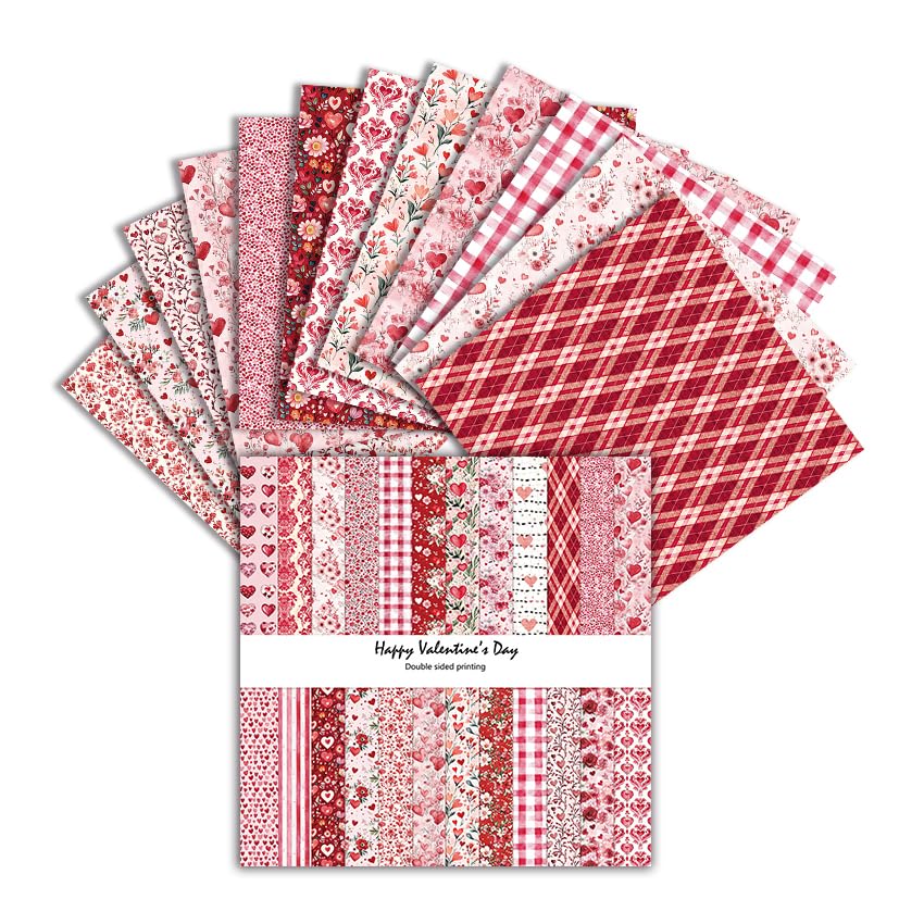 MerwDeeyt Scrapbook Papier 48 Blat Boho Motivpapier, 15,2 x