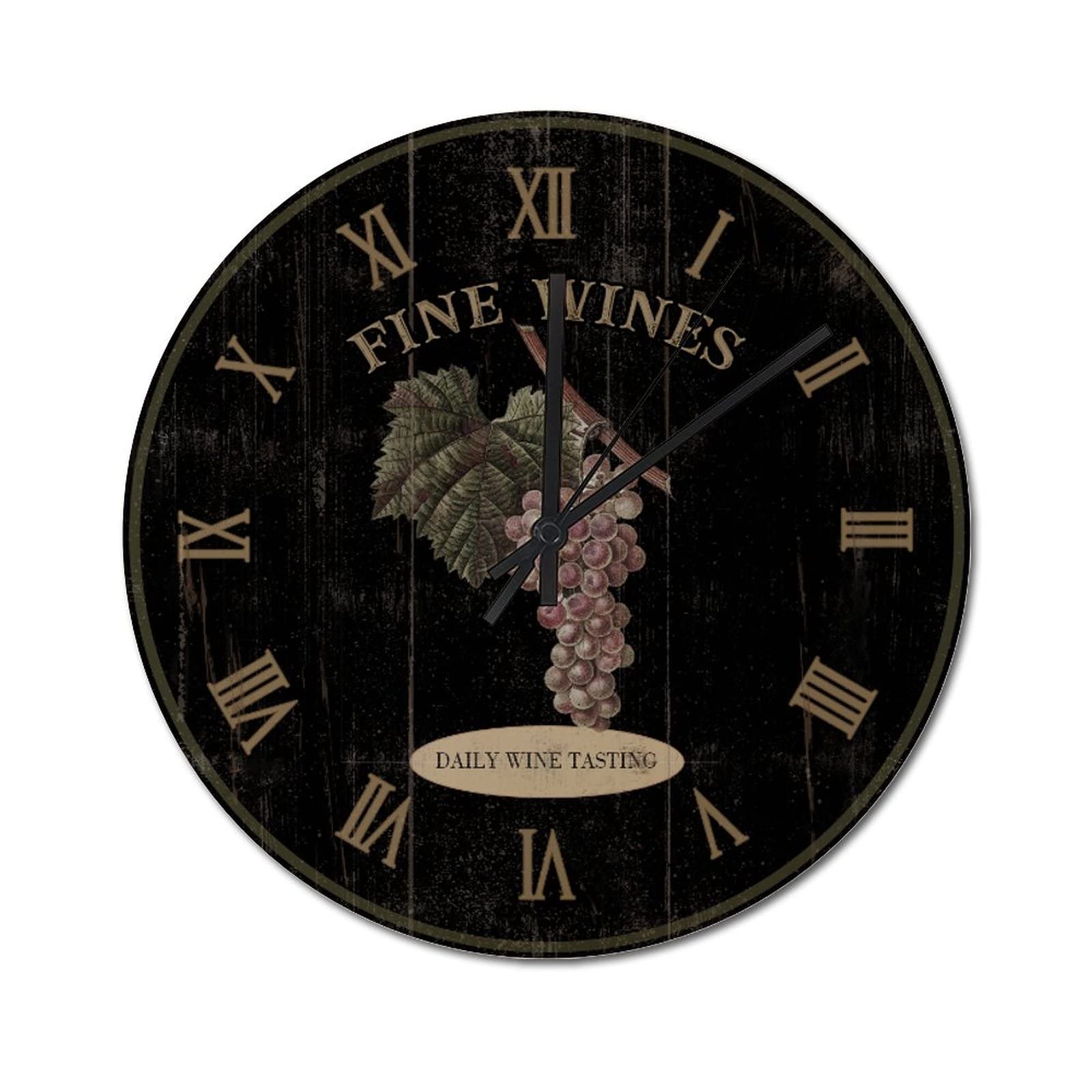 Horloge murale rustique à piles idée cadeau décoration salon et cuisine