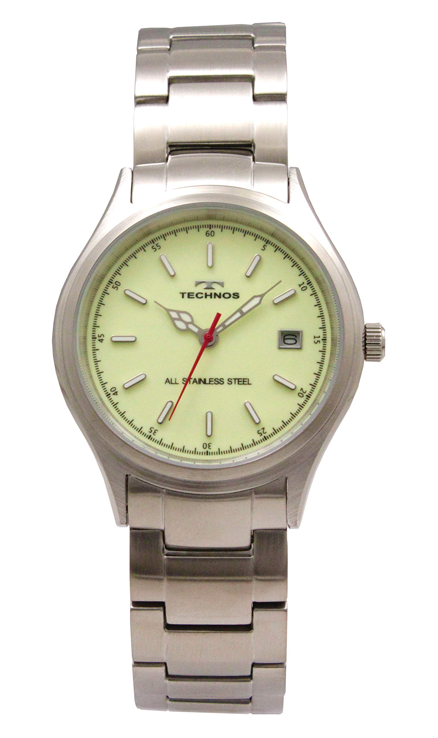 TECHNOS時計 Amazon.co.jp: [テクノス] 腕時計 3針 デイト T9656SM メンズ シルバー