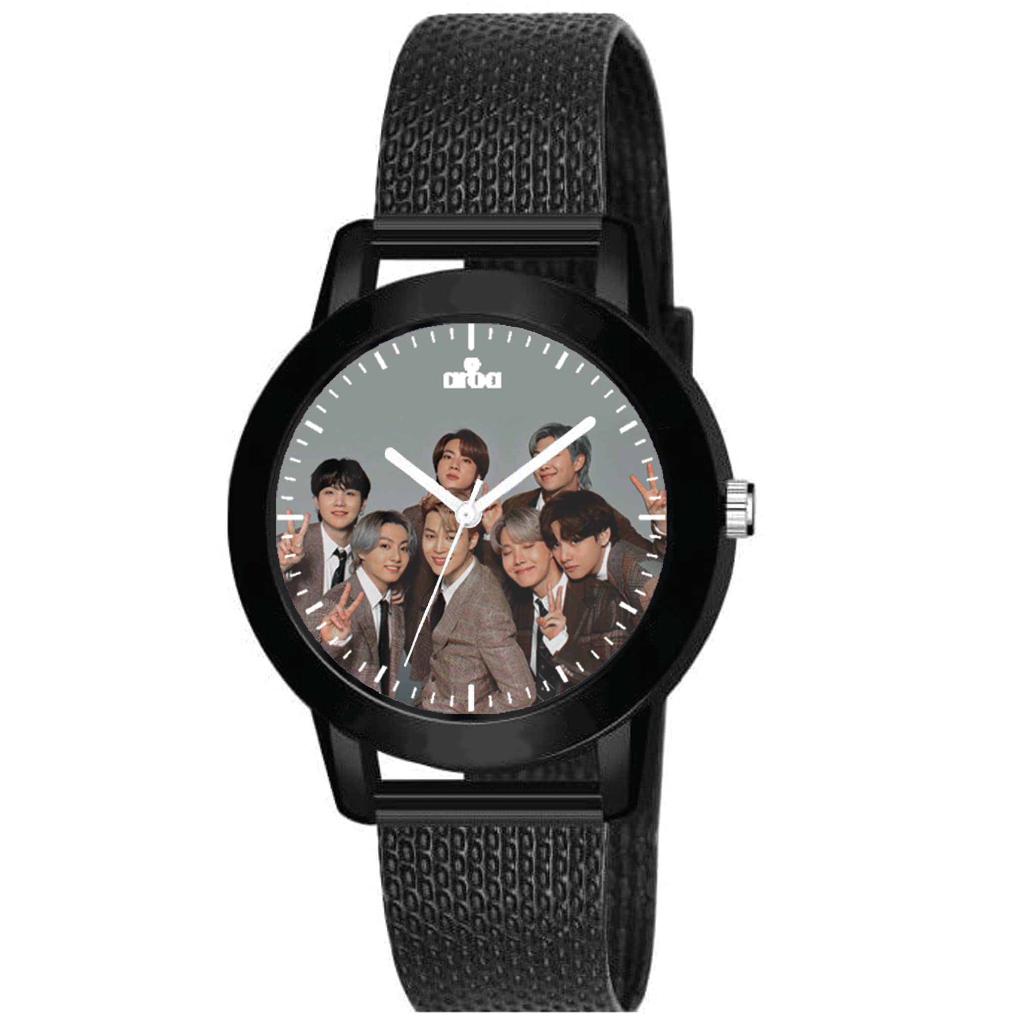 AROA Watch for Womens with BTS Bangtan Boys in Suite Model :461 in Black Metal Type Rubber Analog Watch Blue Dial for Women Stylish Watch for Girls (B0C3XW1N3X) Amazon Price History, Amazon Price Tracker