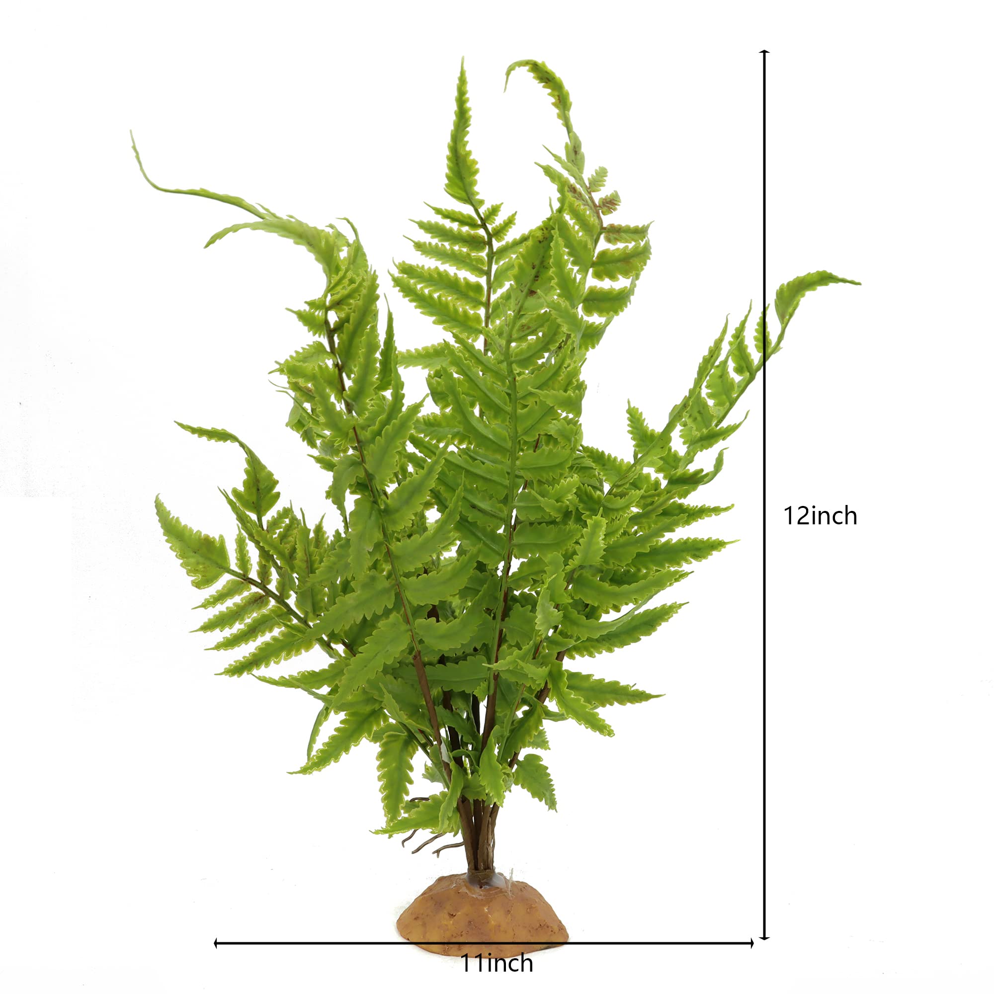 JIHAQUA Lifelike Reptile Tank Plant Decor - Realistic Artificial Plastic Plant for Terrariums and Pet Enclosures (Style B)