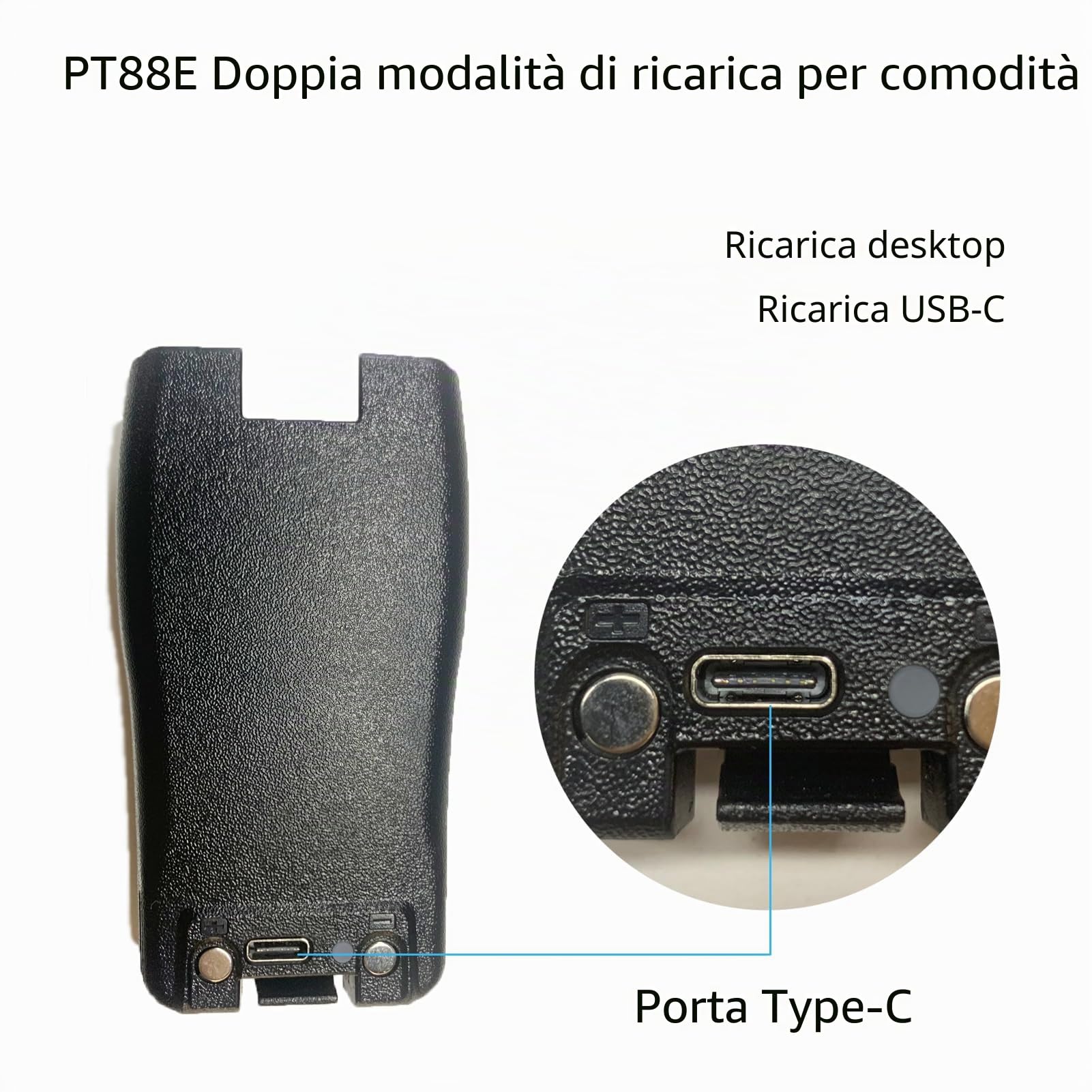 Walkie Talkie PMR446 Radio bidirezionale senza licenza, pofung PT88E 16 canali professionali ricaricabili a lungo raggio Walkie talkie con base di ricarica e auricolari (confezione da 10)