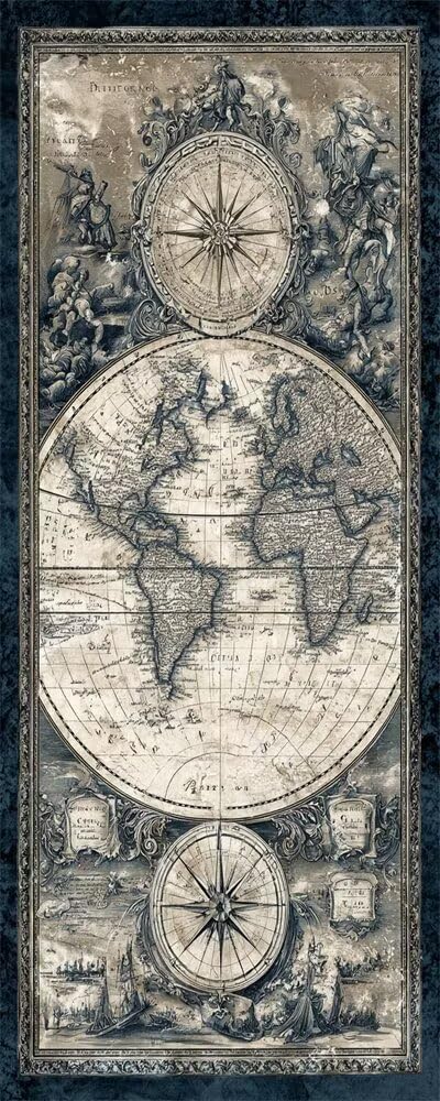 Diamond Art Painting Kits for Adults 40x100cm, 5D Large Diamond Painting World Map Full Round Drill Gem Art Vintage Crystal Cross Stitch Arts Paint by Numbers for Home Wall Decor Gifts -LR1115