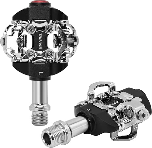 Miniatura 6 de Thinvik SPD Pedales SPD tacos para bicicleta de spin, compatible con sistema SPD Shimano para bicicleta de 916 pulgadas
