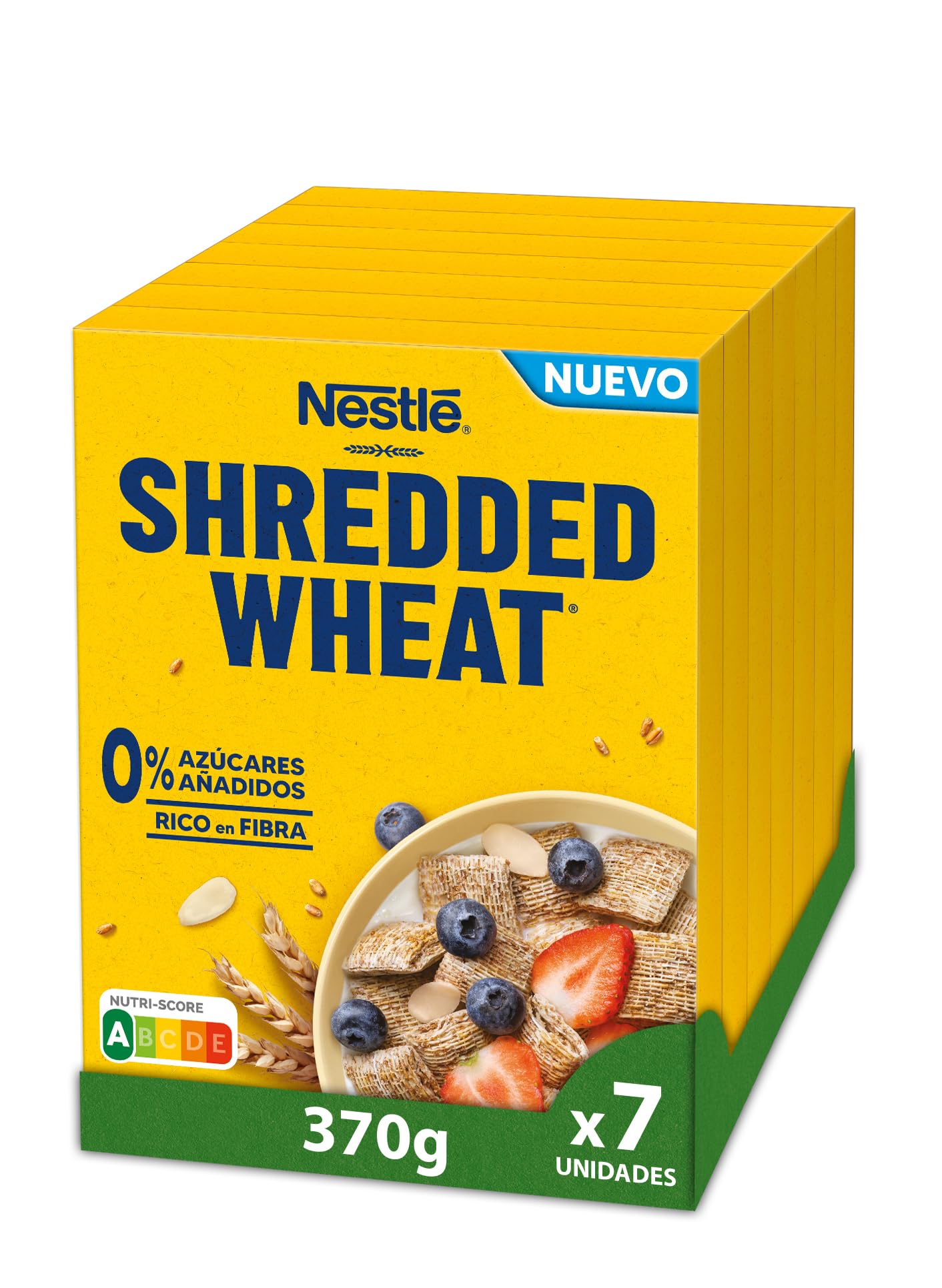 Cereales Nestlé Shredded Wheat, 7 estuches de 370g