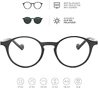 Vista 3 de DIDINSKY readers presbyopia reading glasses anti blue light for men and women. Rubber touch, flexible temples and anti-reflective lenses. Graphite