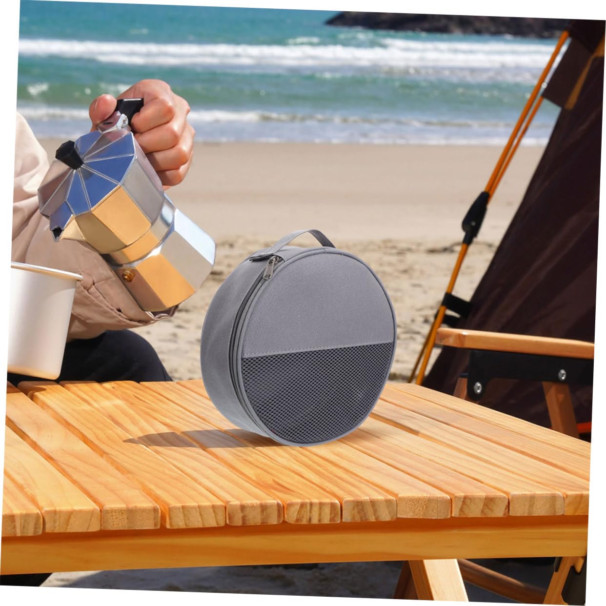INOOMP 2piezas Bolsa Portátil para Utensilios De Cocina Unidades Exterior para Camping Organizador De Platos