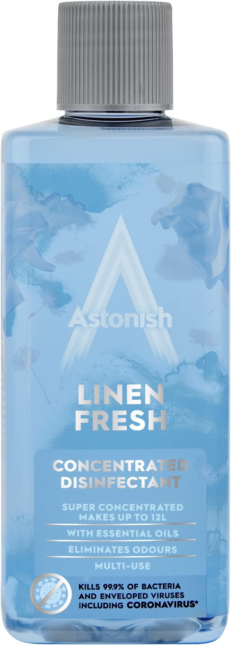 3 in 1 Multi-Purpose Super Concentrated Disinfectant with Long Lasting Fragrance, Linen Fresh, 300ml (Pack of 5)