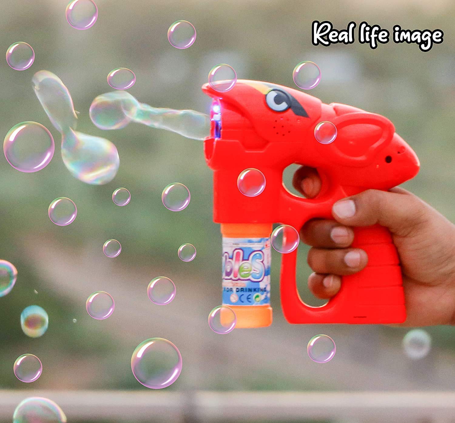 Urban Festivities Bubble Gun Toy 2 Refill Bottles Bubble Making Gun