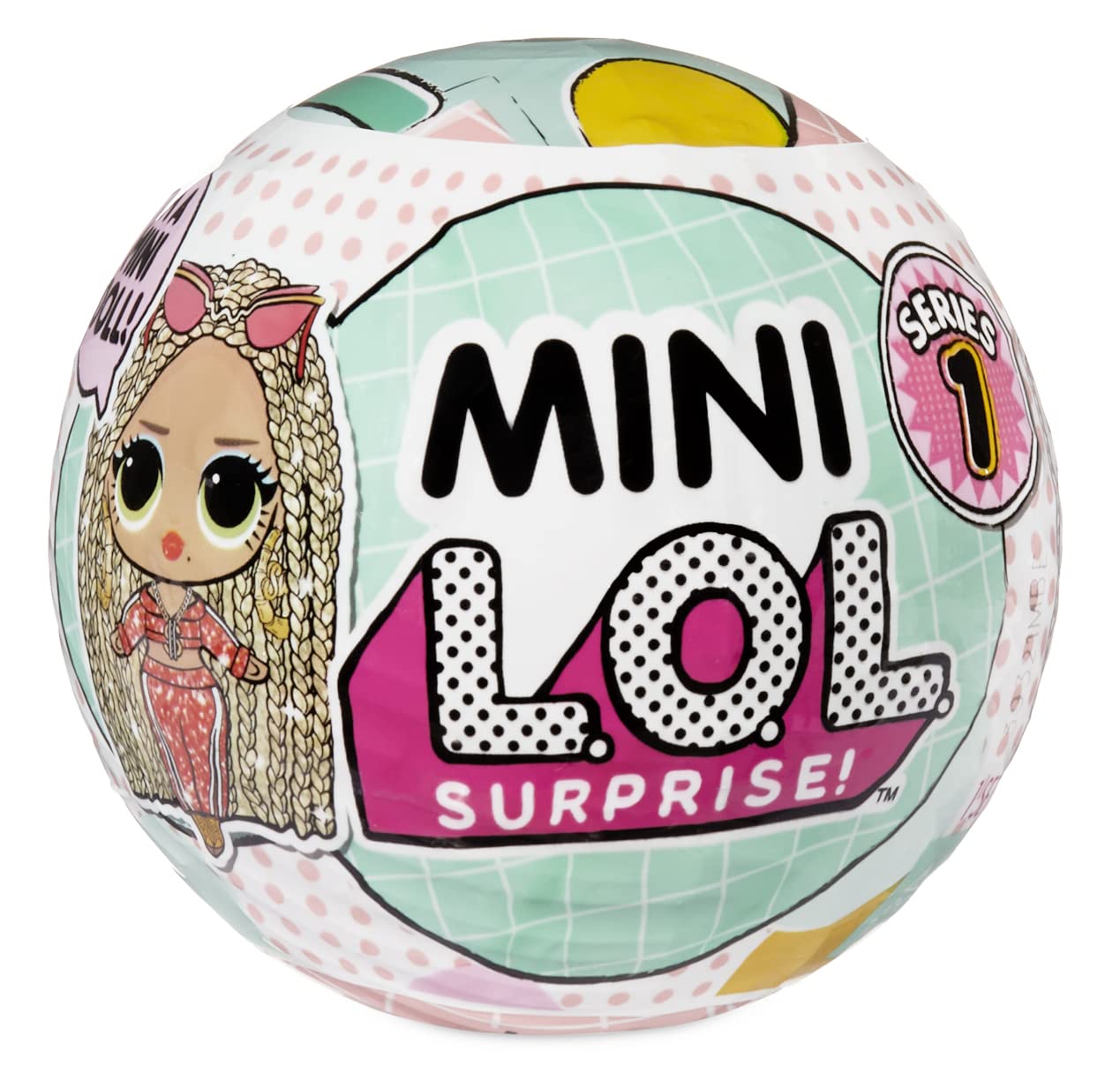 L.O.L. Surprise! OMG Mini Playset, All-New Miniature Fashion Dolls, Signature Accessories, Ball Becomes Playroom, Collect 18 Styles, Random Pack, Mini Dollhouse Toy for Kids Girls Ages 5+