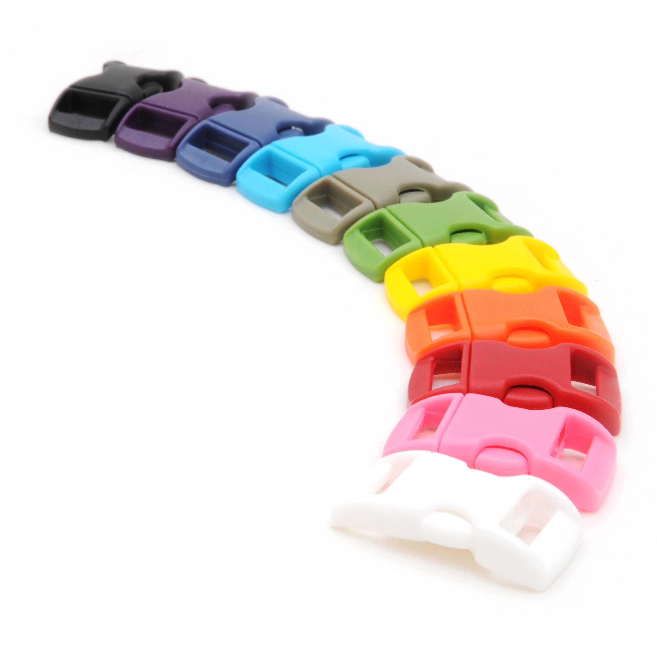 Ganzoo zamknięcie na zatrzask klamra wtykowa do taśm, tworzywo sztuczne, czarna, 5 szt., 3/8" 10 mm, do Paracord 550, bransoletek i breloków, napraw plecaka, akcesoria DIY, szczelina 11x3 mm, 29x15 mm