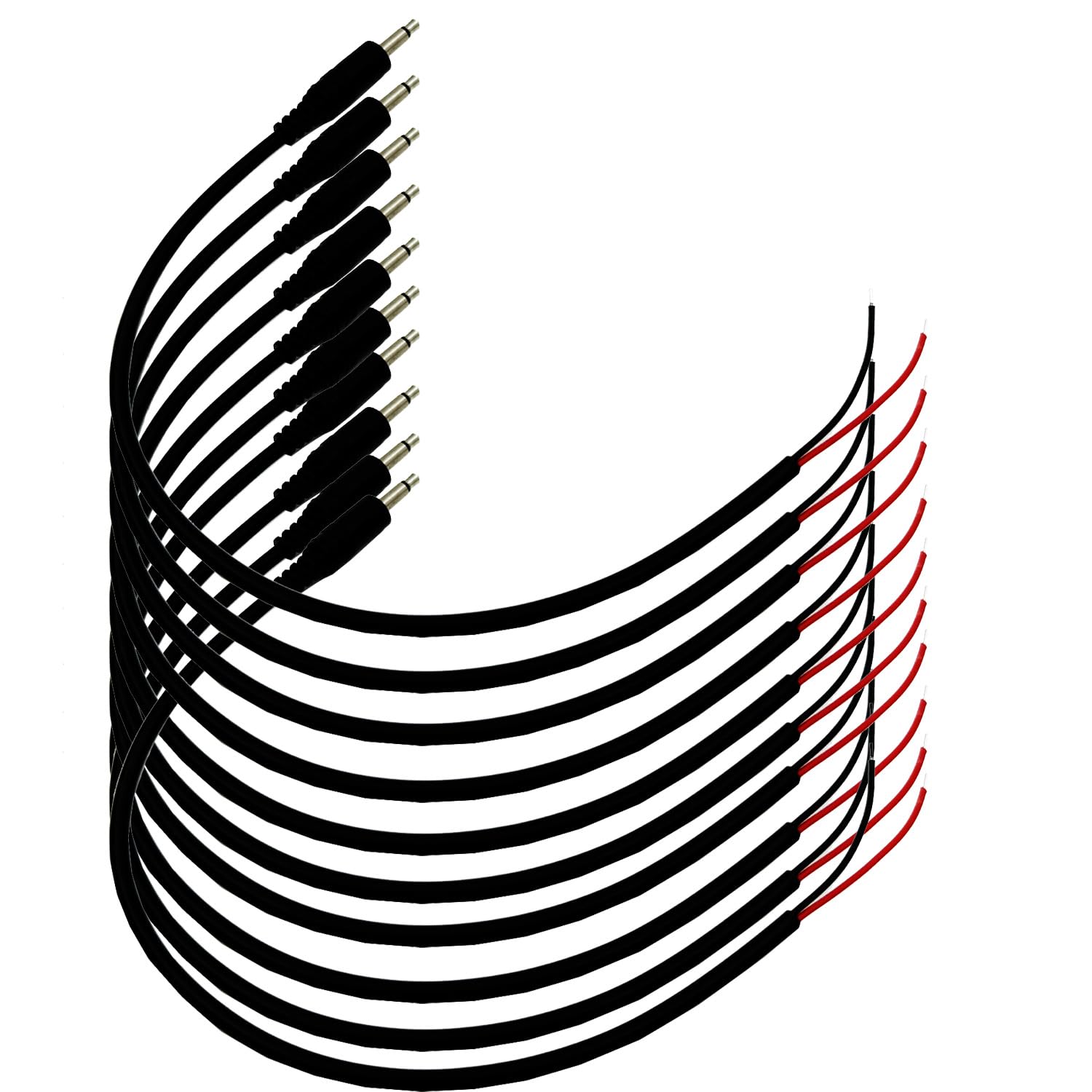 Cable de reparación de 3,5 mm Seadream con extremo abierto TS de 2 polos con conector jack 1/8 4