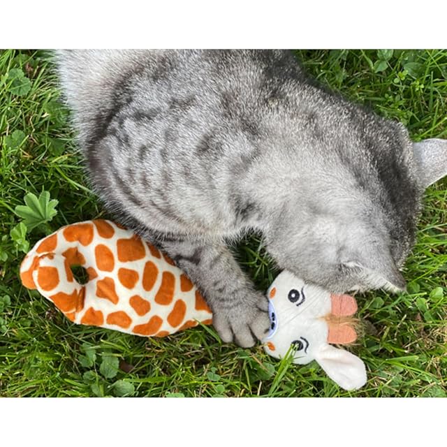 Foto 2 de 3 de Aumüller Cojín de juego para gatos con valeriana - jirafa Gina