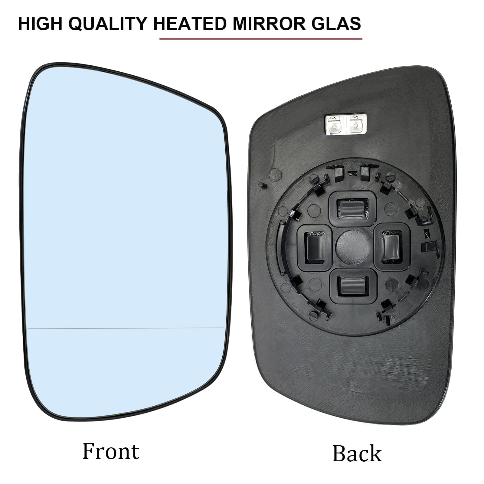 New Passenger Side Heated Mirror Glass Replacement for 2005-2010 Jeep ...