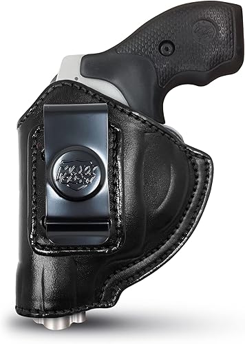 Miniatura 1 de PH - Funda de cuero genuino para S&W J Frame de 2 pulgadas, funda táctica de cuero Iwb S&W, funda de transporte oculta de cuero, cómoda apéndice de