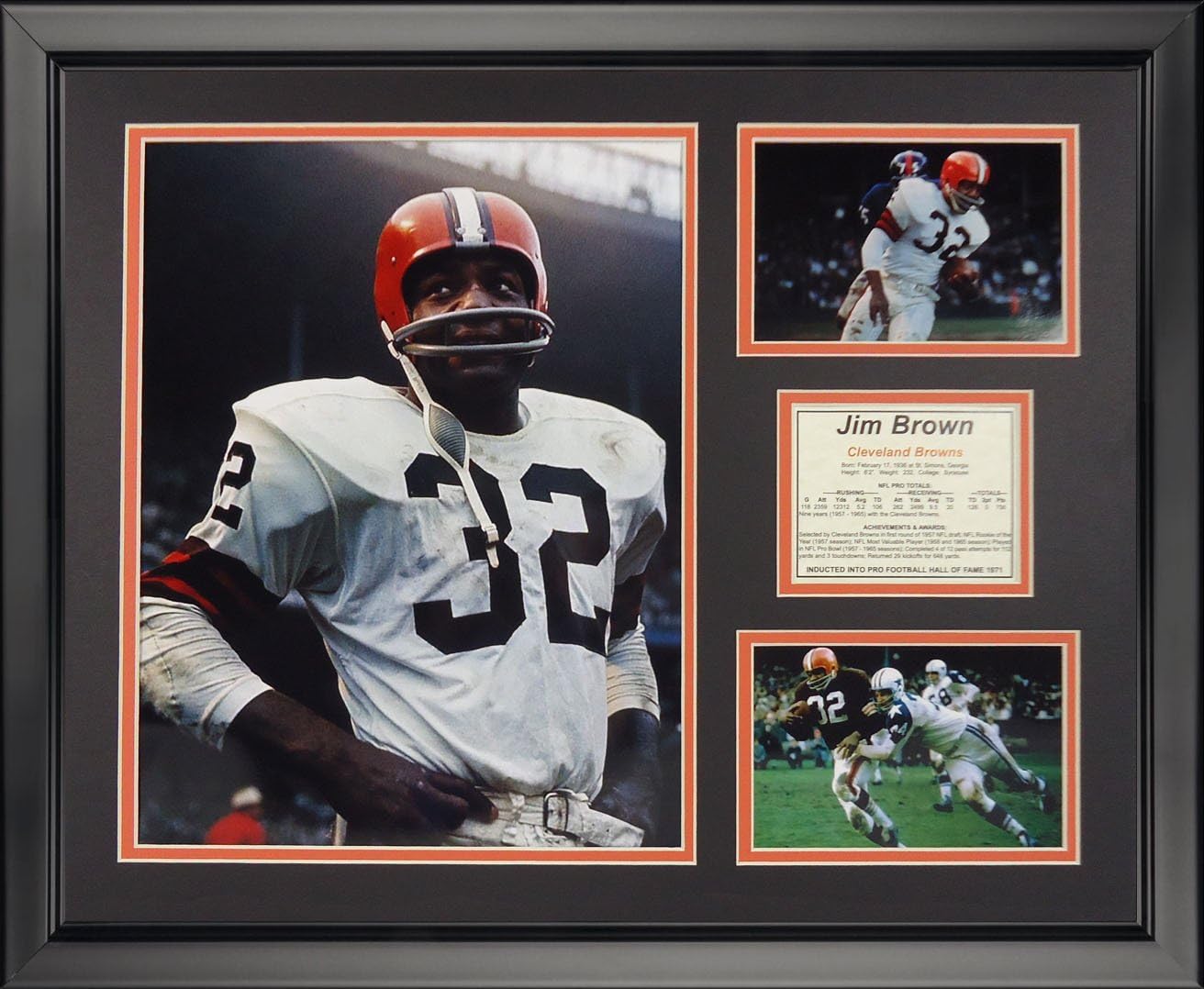 Legends Never Die Cleveland Browns - Jim Brown Framed Photo Collage, 16" x 20", (19916U)