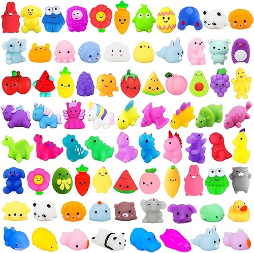 130 piezas de juguetes esponjosos Mochi, juguete Kawaii para aliviar el estrés para recuerdos de fiesta de niños, premios de aula, rellenos de