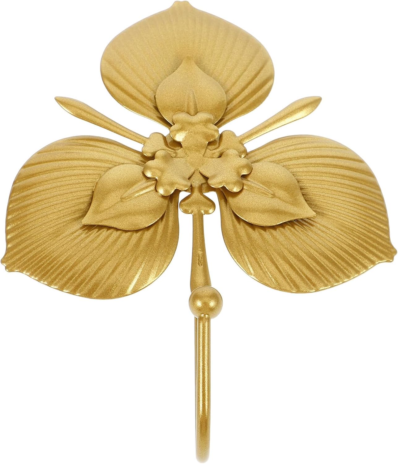 Abaodam Decorative Leaf Style Wall Hook Gold Mini Hanging Hook No Drilling Multipurpose for Home Entryway Balcony