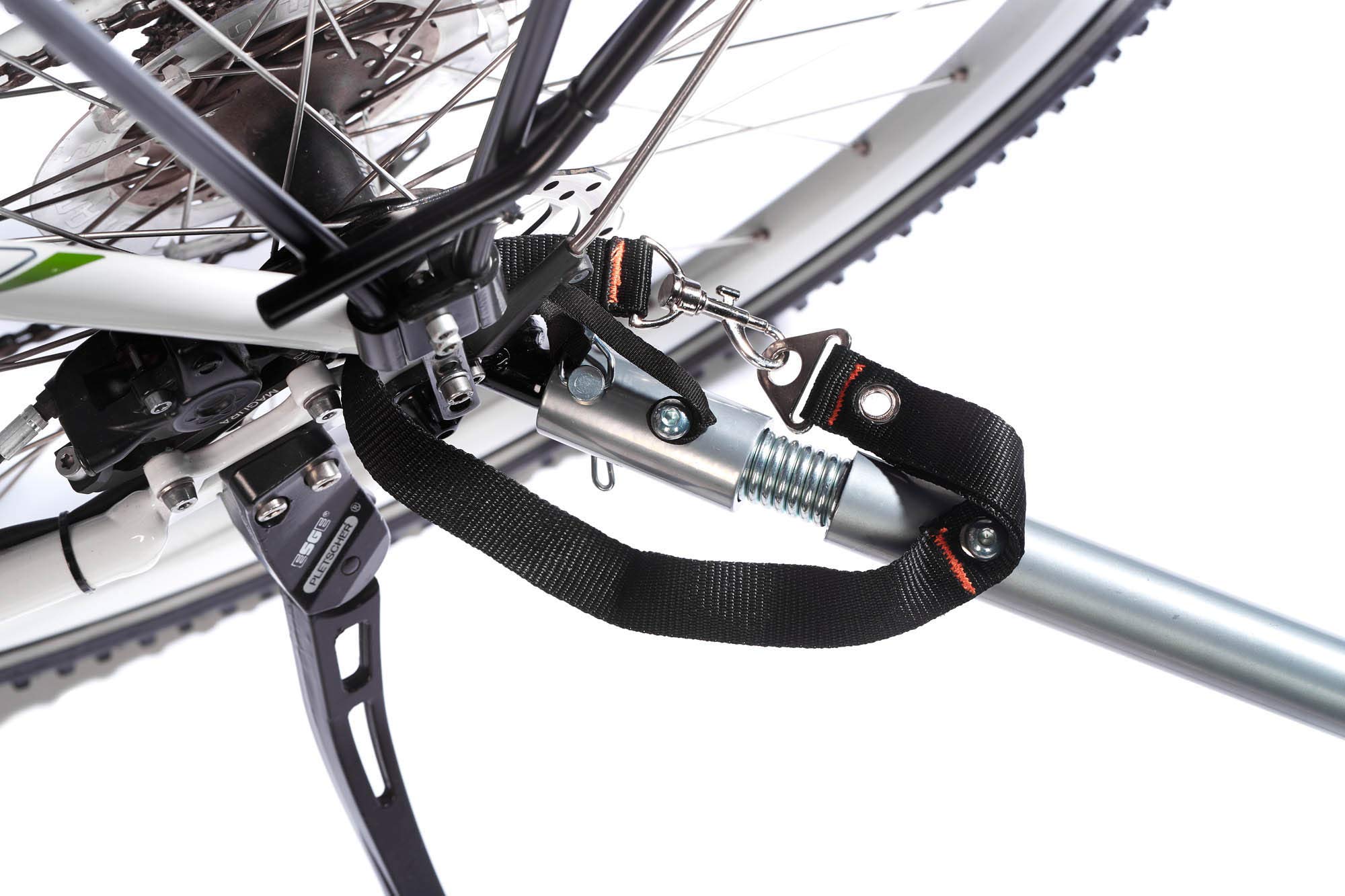 Fischer Niños Remolque de Bicicleta con suspensión TÜV/GS, Verde/Antracita, 86388 E43014