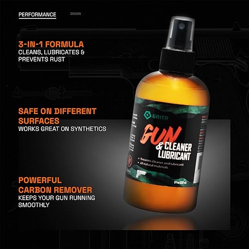 Miniatura 2 de GRITR Limpiador CLP multiusos con aroma cítrico, lubricante y protector  Botella de spray todo en uno de aceite para pistola, lubricante y removedor
